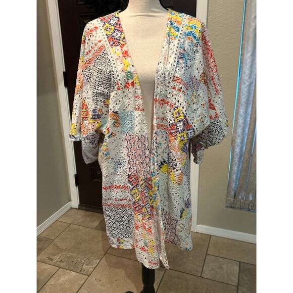Anthropologie Rayne Patchwork Evelet Kimono - Picture 1 of 6